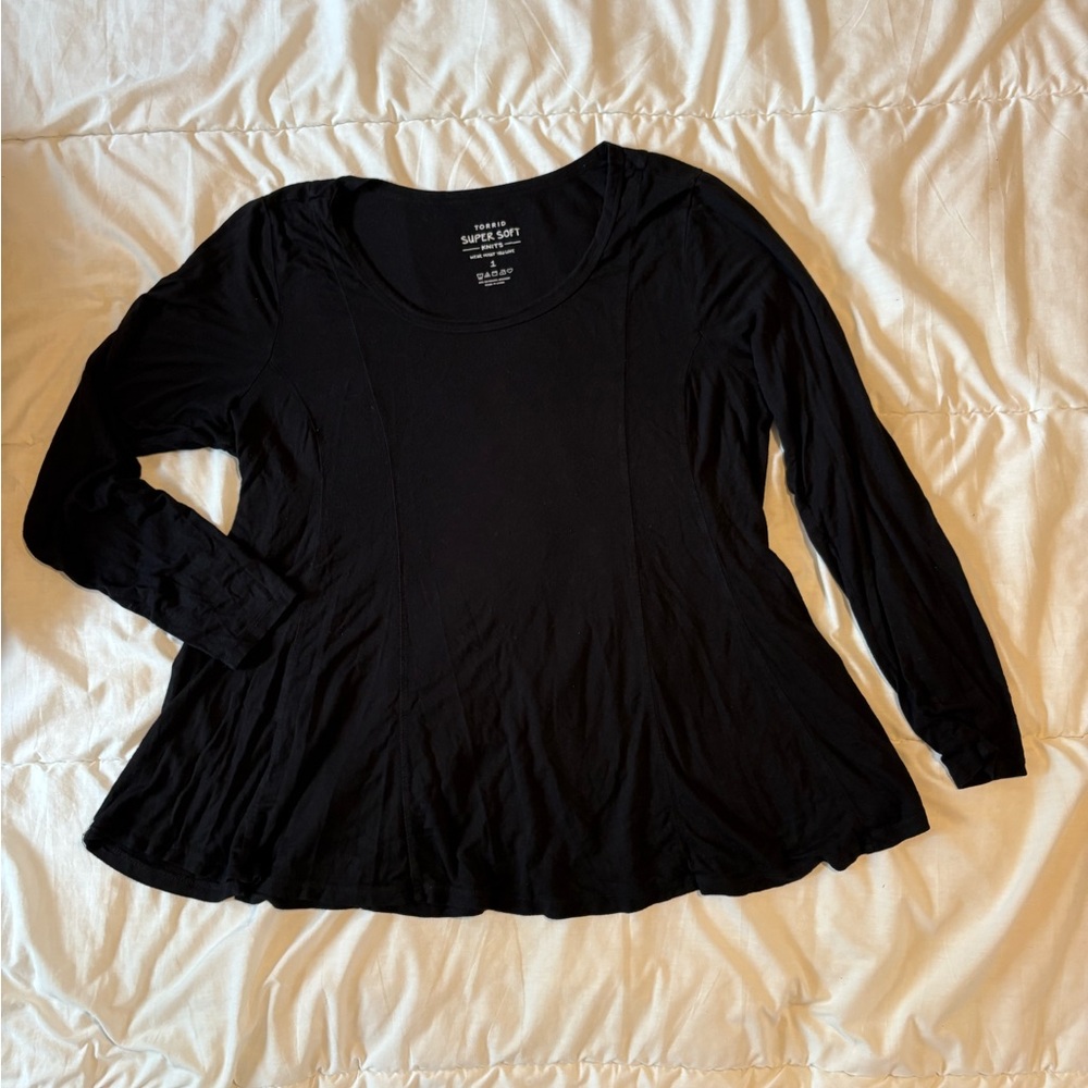 Torrid Black Long Sleeve Tee